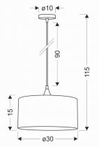 Candellux - Viseča svetilka Maloto 1x60W E27