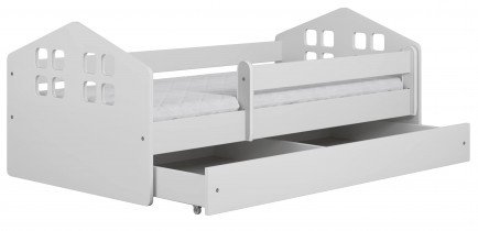 Kocot Kids - Otroška postelja Kacper brez vzmetnice, s predalom- 80x160 cm 