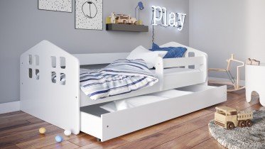 Kocot Kids - Otroška postelja Kacper brez vzmetnice, s predalom- 80x160 cm 
