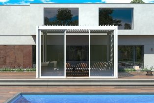 Mirpol - Vrtna pergola Luxe 3x3m - bela