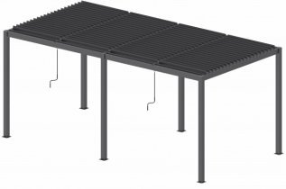 Mirpol - Vrtna pergola Luxe 5.8x4m - antracit z LED