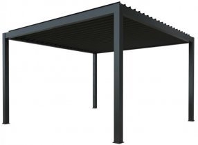Mirpol - Vrtna pergola Luxe 3x4m z LED in električno streho - antracit