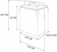 Mirpol - Jeklen prenosni hladilnik, 13 L - črn