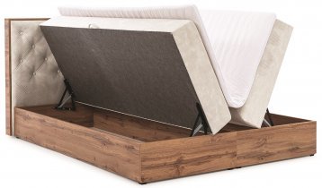 Meble Gruška - Boxspring postelja Wood 10 - 160x200 cm