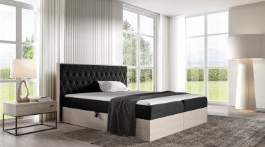 Meble Gruška - Boxspring postelja Wood 6 - 180x200 cm - nordijski tik