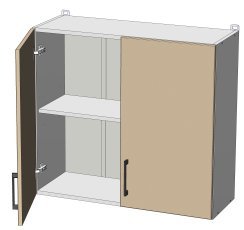 Zgornji modul Kvadris - W-80/72 - korpus milky hrast