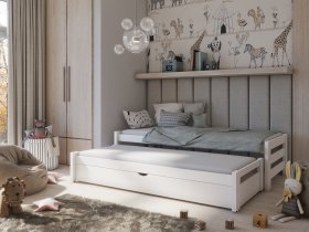 Lano - Otroška postelja z dodatnim ležiščem Anis - 80x200 cm - Bela