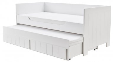 Pinio - Otroška postelja z dodatnim ležiščem Calmo - 90x200 cm - bela