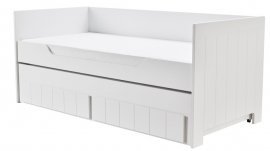 Pinio - Otroška postelja z dodatnim ležiščem Calmo - 90x200 cm - siva