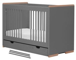 Pinio - Otroška postelja Snap - 60x120 cm - temno siva