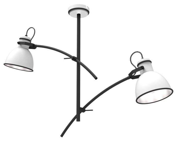 Candellux - Viseča stropna svetilka Zumba 2x60W E27 White Black