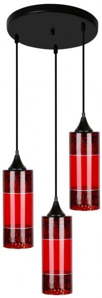 Candellux - Viseča stropna svetilka Plazma 3x60W E27 Red
