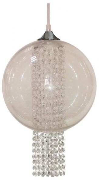 Candellux - Viseča stropna svetilka Allani 25 1x60W E27 Transparent with crystals