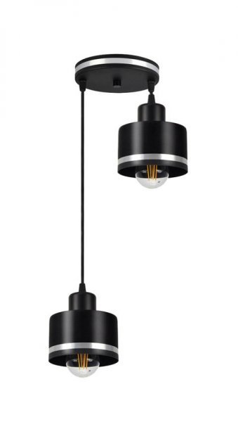 Candellux - Viseča stropna svetilka Wama 2x40W E27 Black