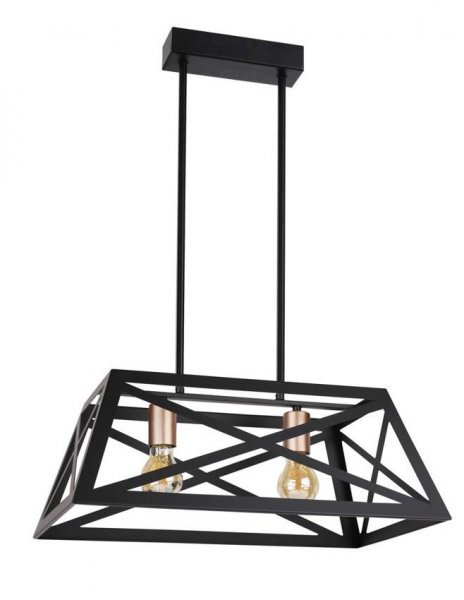 Candellux - Viseča stropna svetilka Origami 2x40W E27 Black