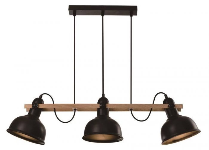 Candellux - Viseča stropna svetilka Reno 3x40W E27 Black