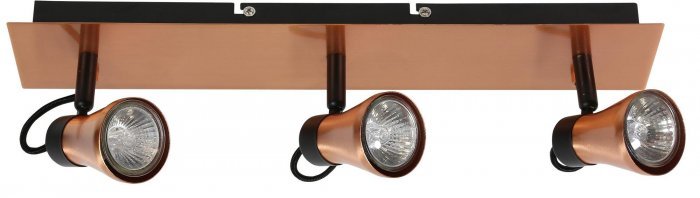 Candellux - Stropna svetilka Angus 3x50W GU10 Black/Copper