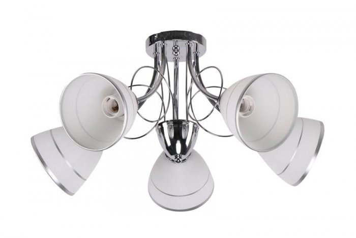 Candellux - Viseča stropna svetilka Elotte 5x40W E27 White