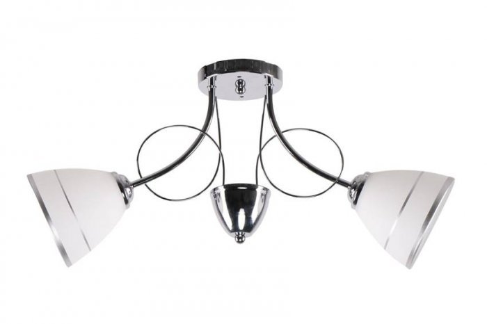 Candellux - Viseča stropna svetilka Elotte 2x40W E27 White