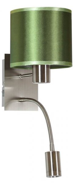 Candellux - Stenska svetilka Sylwana 1x40W E14 + LED - zelena/krom