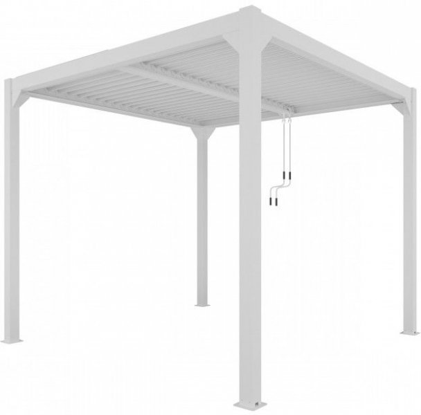 Mirpol - Vrtna pergola Luxe 4x4m - bela z LED